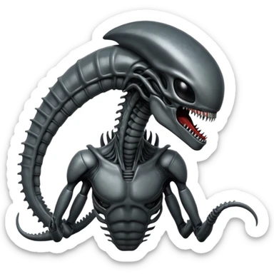 gray xenomorph from movie alien sticker