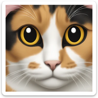 calico cat mostly black sticker