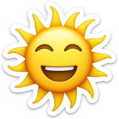 smily sun  sticker