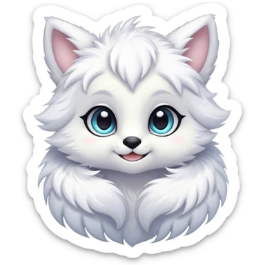 Kawaii bright fantasy ethereal anthro fursona animal sticker