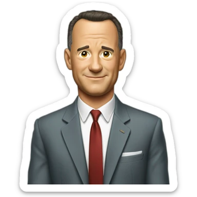 forest gump, Tom hanks sticker