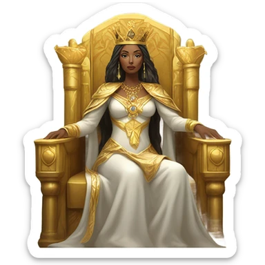 Tarot card golden empress sticker