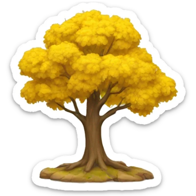 yellow tree sticker