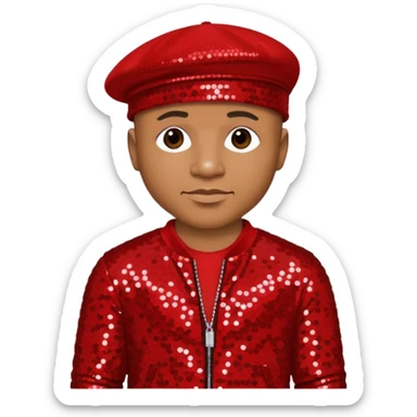 LL Cool J with red sequin outfit sticker
