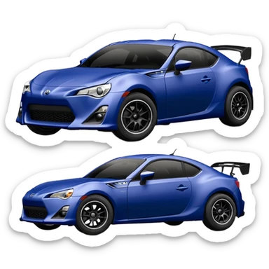 Extremely Distressed dented rusty old Extended wheelbase 2013 scion fr-s dark black blueberry 4wd monster Baja desert silver wheeled stadium racer  sticker