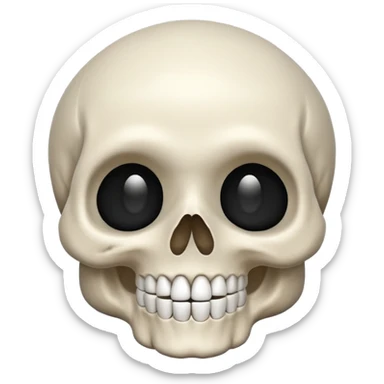 skull emoji giving a friendly pat sticker