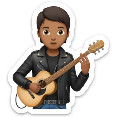 concert black Cable reels connected do a guitar sticker