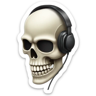 Military Skeleton mask with a long black mask underneath it and headset with a microphone sticker
