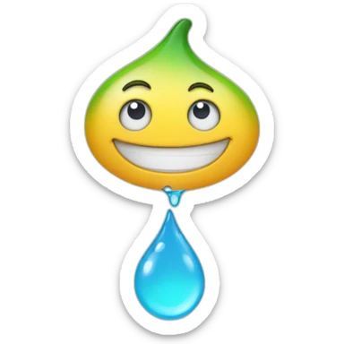 cheerful droplet sticker