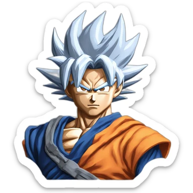 Goku Mastered ultra instinct cyberpunk sticker