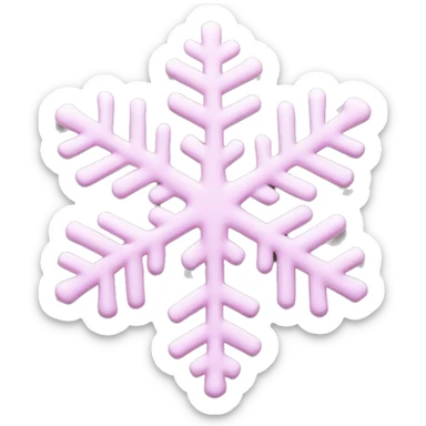 pastel pink snowflake  sticker