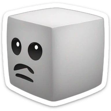 cubo delineado boronoy sticker