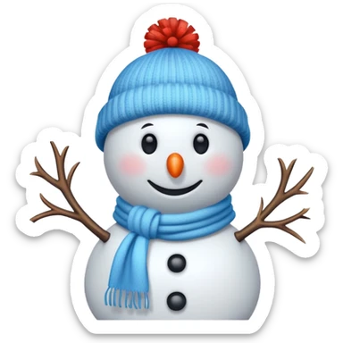 snowman with outfits  sticker