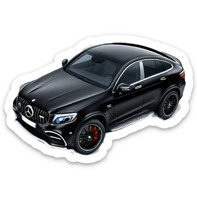 black mercedes glc 63 amg coupe sticker