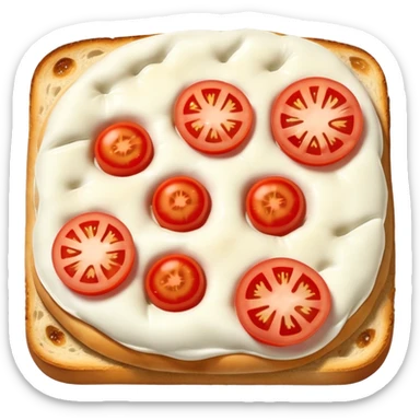 Focaccia with mozarella and tomato  sticker