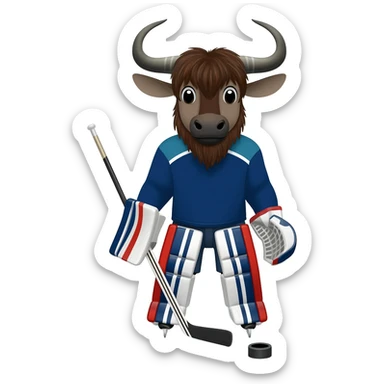 Hockey Goalie Wildebeest sticker