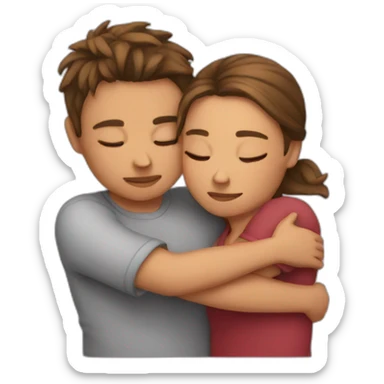 cuddling sticker