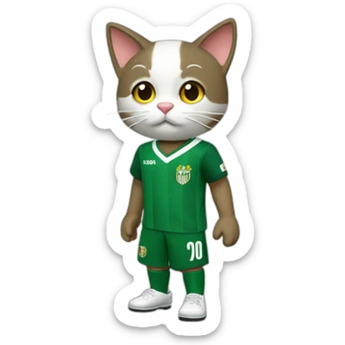 Gato vestido del Betis sticker