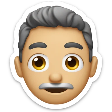 Me podrías hacer una carita de asco pero asustada  sticker