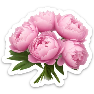 Beautiful bouquet of pink peonies   sticker