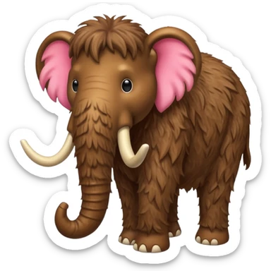 mamut lanudo con corazon sticker