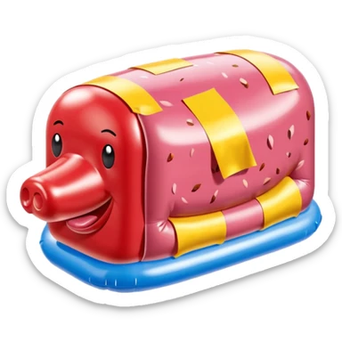  paris SPAM meat jeff koons style inflatable sculpture art painting  sticker