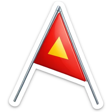 Red flag triangle sticker