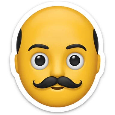 make a emoij thats a france sheff with a mustache sticker