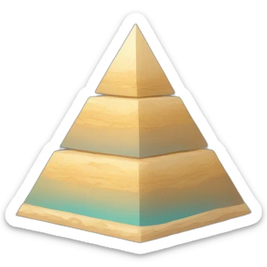 Pyramid made by layering brains sticker