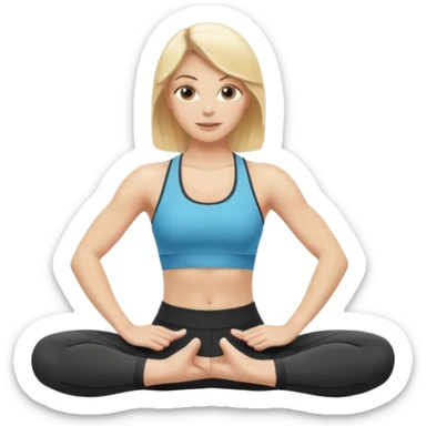 realistic blonde scandi pilates princess sticker