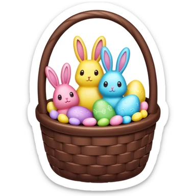  peeps marshmallow easter candy basket kawaii chocolate bunny jelly bean eggs sticker