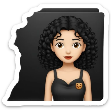 black transparent pocket black folder - with a canela skin girl with curly black hair logo  sticker