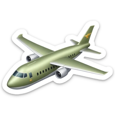 Pale olive airplane sticker
