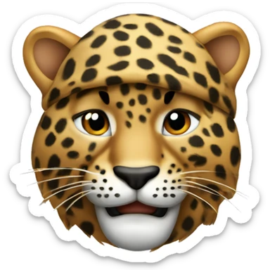Leopard verkleidet als Pirat  sticker