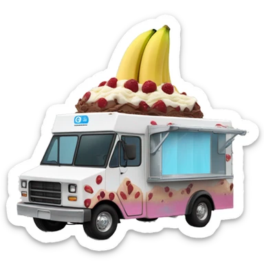 Side view mandalorian 20 foot long banana split Ice Cream step van  sticker