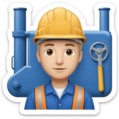 Factory worker sticker