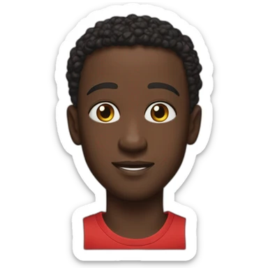 hyper realistic marques brownlee in red tshirt sticker
