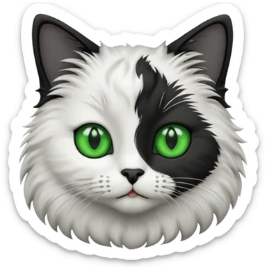 Cat Black&White style sticker