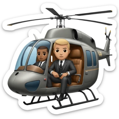 gangster helicopter sticker