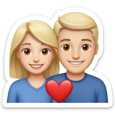 Una persona con otra enamorada sticker