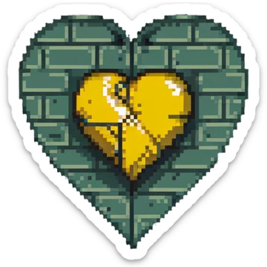 Wu-Tang Clan logo inside a heart sticker