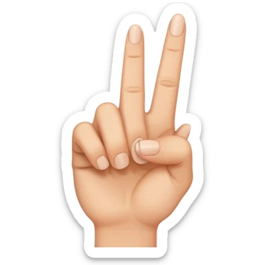 sacando el dedo anular sticker