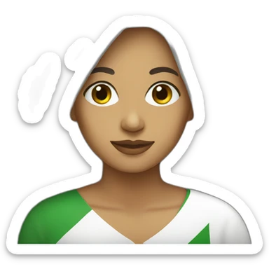 algeria as a woman sticker