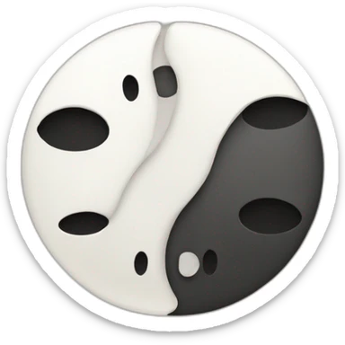 yin and yang between two people sticker