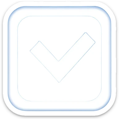 White Checkmark in blue box sticker