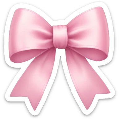 light pink ribbon bow sticker