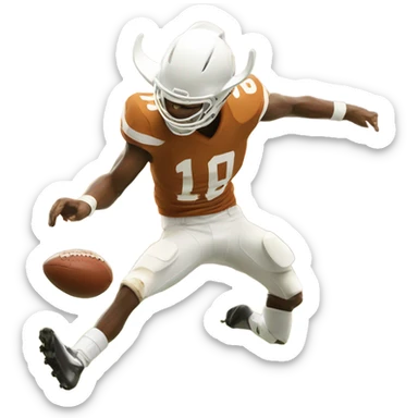 Longhorn kicking a field goal sticker