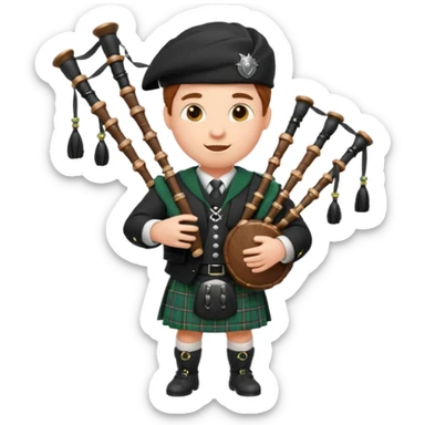piper playing the bagpipes emoji size sticker