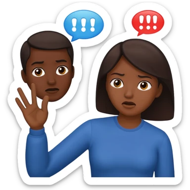 Someone lessening someone else’s conversation  sticker