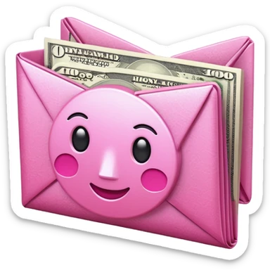 pink money emoji sticker